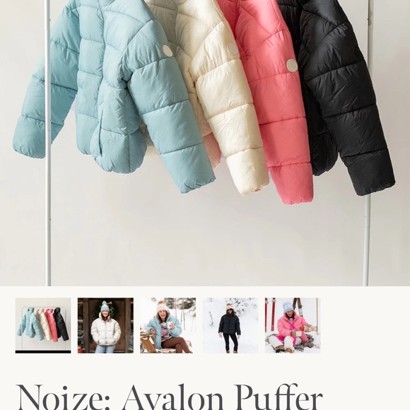Jilly Box Noize: Avalon Puffer Jacket Black - Picture 2 of 5